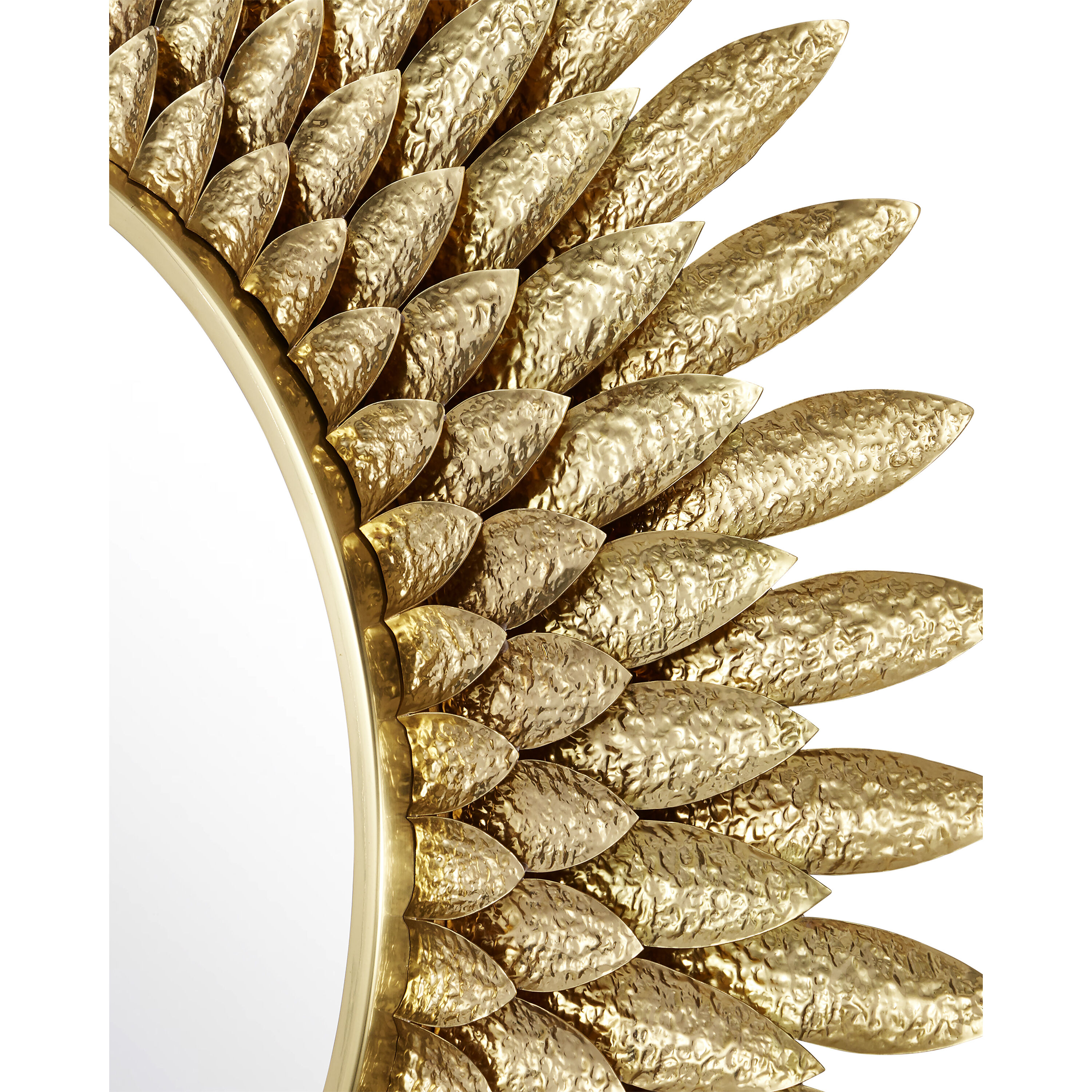 Plume 39 inch Brass Mirror