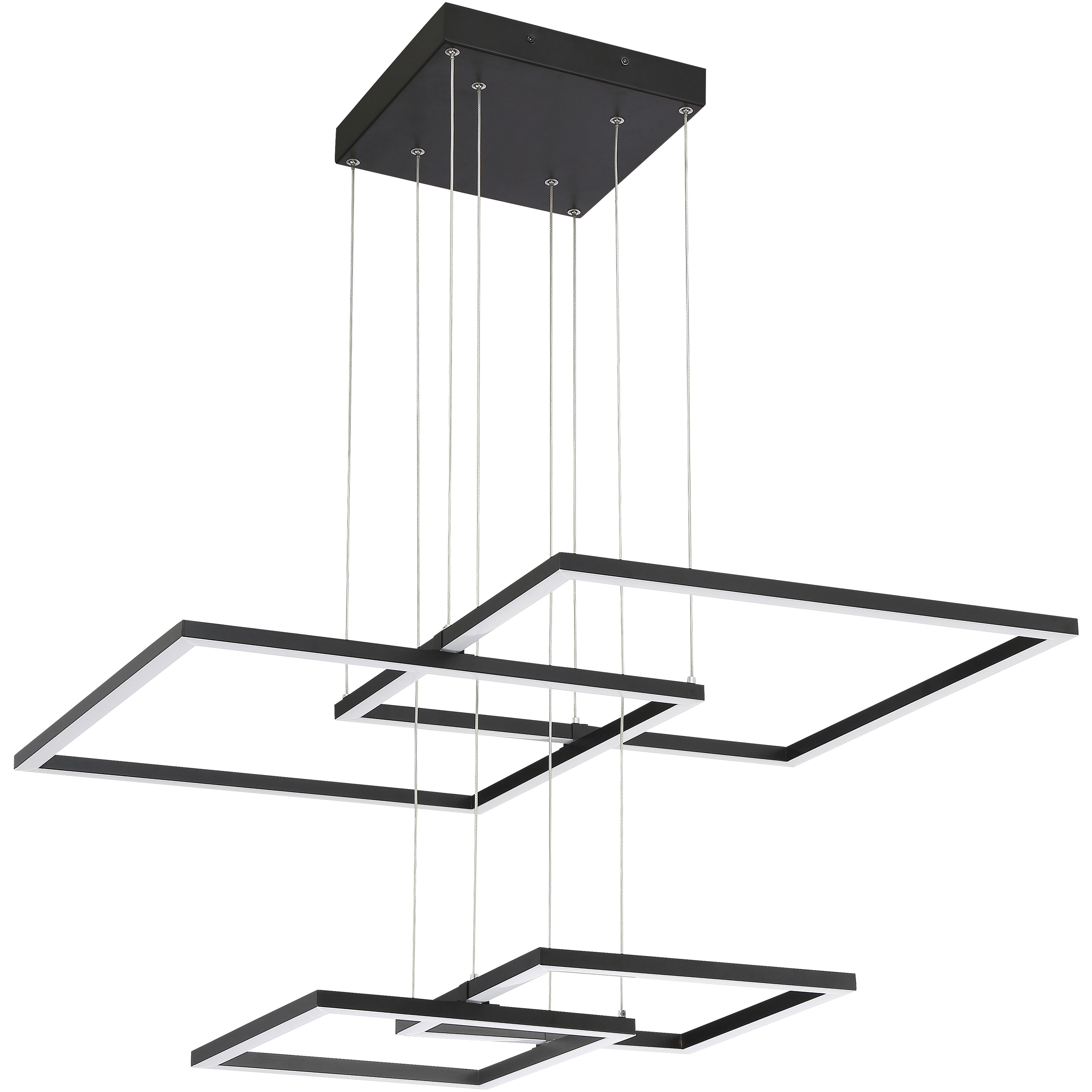 Squared LED 30.5 inch Black Pendant Ceiling Light