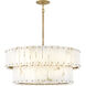 Simone LED 34.25 inch Burnished Gold Chandelier Ceiling Light, Drum