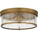 Theodora 3 Light 16 inch Weathered Brass Flush Mount Ceiling Light, Medium