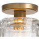 Bijoux 1 Light 7 inch Natural Brass Flush Mount Ceiling Light