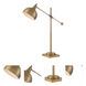 Cupola 30 inch 23 watt Brushed Brass Table Lamp Portable Light