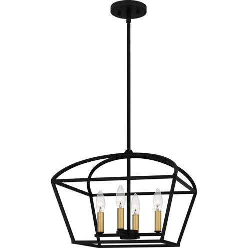 Concho Bay 4 Light 16 inch Matte Black Pendant Ceiling Light