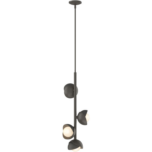Brooklyn 4 Light 11.6 inch Dark Smoke and Natural Iron Vertical Pendant Ceiling Light in Dark Smoke/Natural Iron