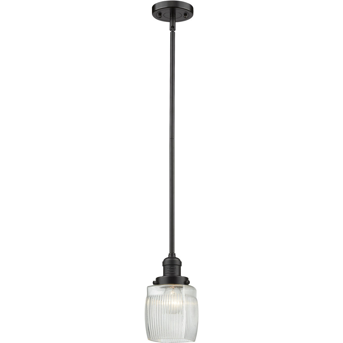 Franklin Restoration Colton 1 Light 6 inch Oil Rubbed Bronze Mini Pendant Ceiling Light, Franklin Restoration