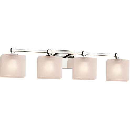 Fusion LED 31 inch Polished Chrome Bath Bar Wall Light in 2800 Lm LED, Square with Flat Rim, Seeded