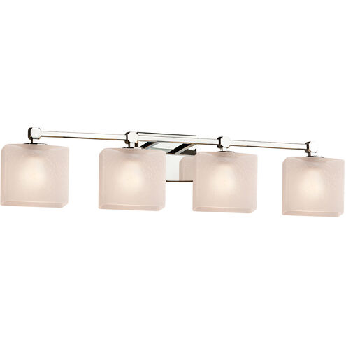 Fusion LED 31 inch Brushed Nickel Bath Bar Wall Light in 2800 Lm LED, Square with Flat Rim, Seeded