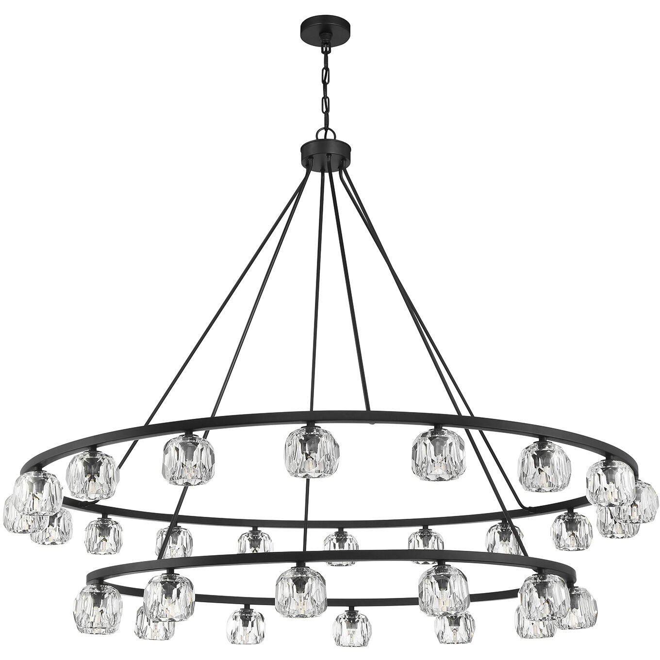 Aragon 30 Light 60 inch Matte Black Chandelier Ceiling Light