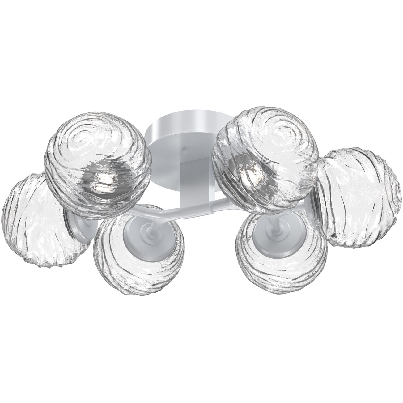 Gaia LED 30 inch Classic Silver Flush Mount Ceiling Light in 3000K LED, Clear