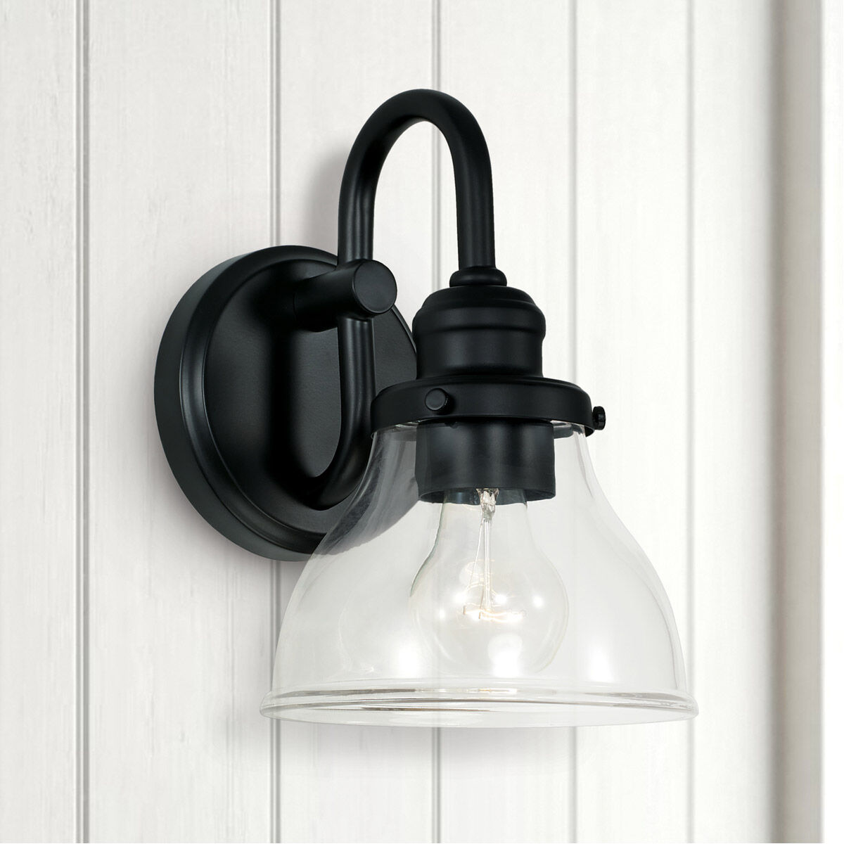 Baxter 1 Light 7 inch Matte Black Sconce Wall Light