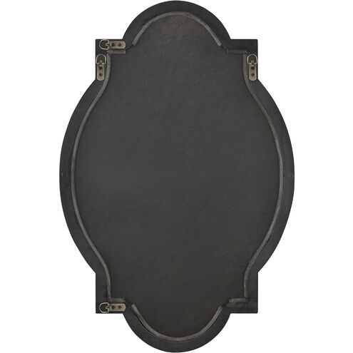Odette 32 X 21 inch Wood Tone with Black and Clear Wall Mirror