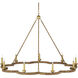 Savoie 9 Light 43 inch Contemporary Gold Leaf Chandelier Ceiling Light, Suzanne Duin Collection