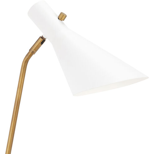 Spyder 24 inch 40.00 watt White and Natural Brass Task Lamp Portable Light