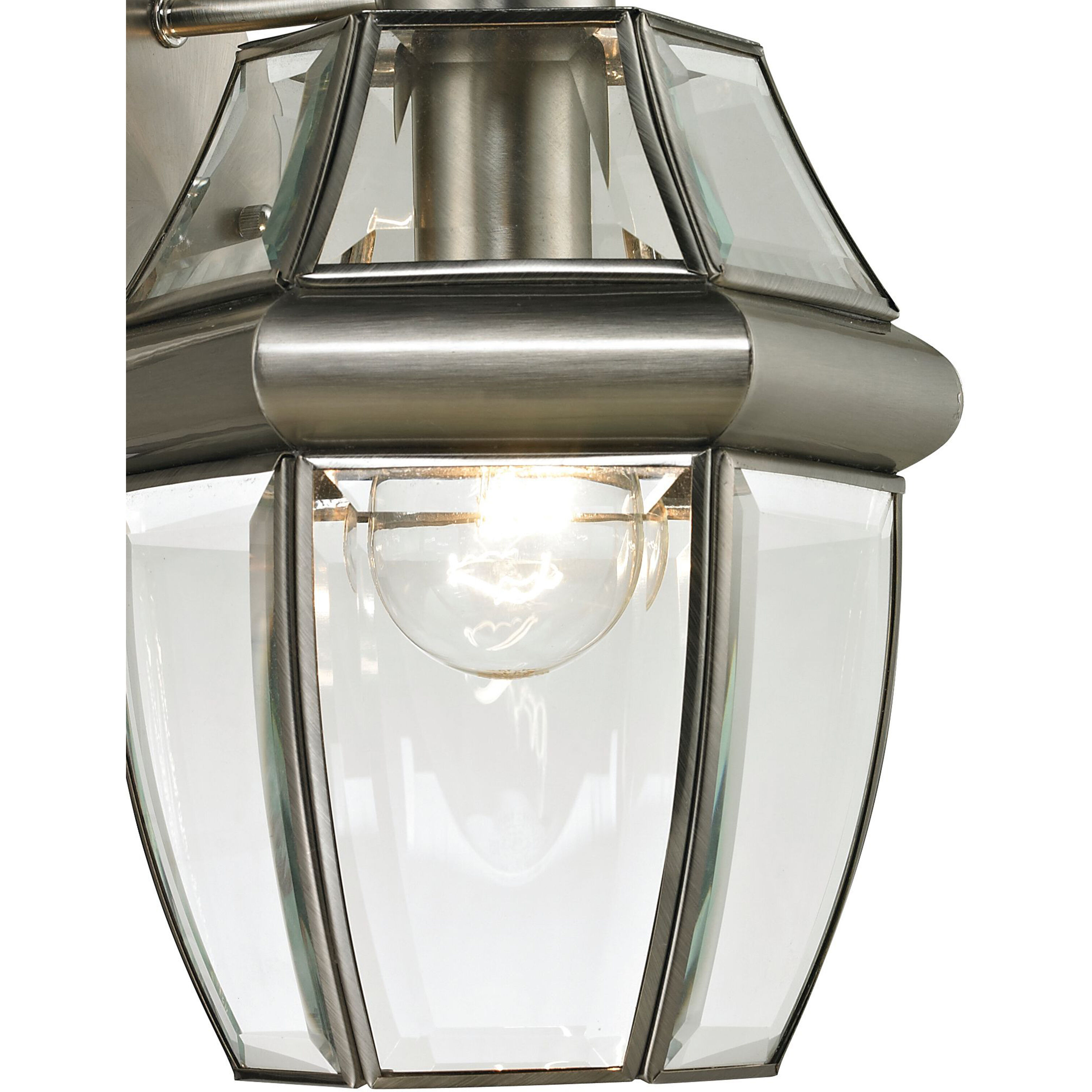 Ashford 1 Light 12 inch Antique Nickel Outdoor Sconce