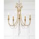 Arcadia 5 Light 23.5 inch Antique Gold Chandelier Ceiling Light in Antique Brass and Black
