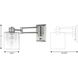 Milner 10 inch 60.00 watt Brushed Nickel Swing Arm Wall Light