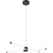 Akari LED 35.5 inch Black Chandelier Ceiling Light