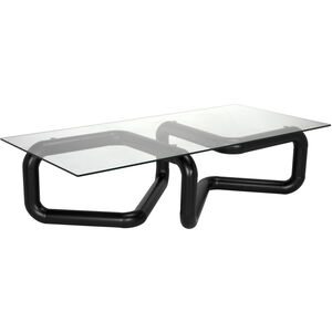 Linden 70 X 34 inch Matte Black Coffee Table