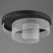 Sonata LED 19.75 inch Black Semi-Flush Mount Ceiling Light in Patterned Acrylic
