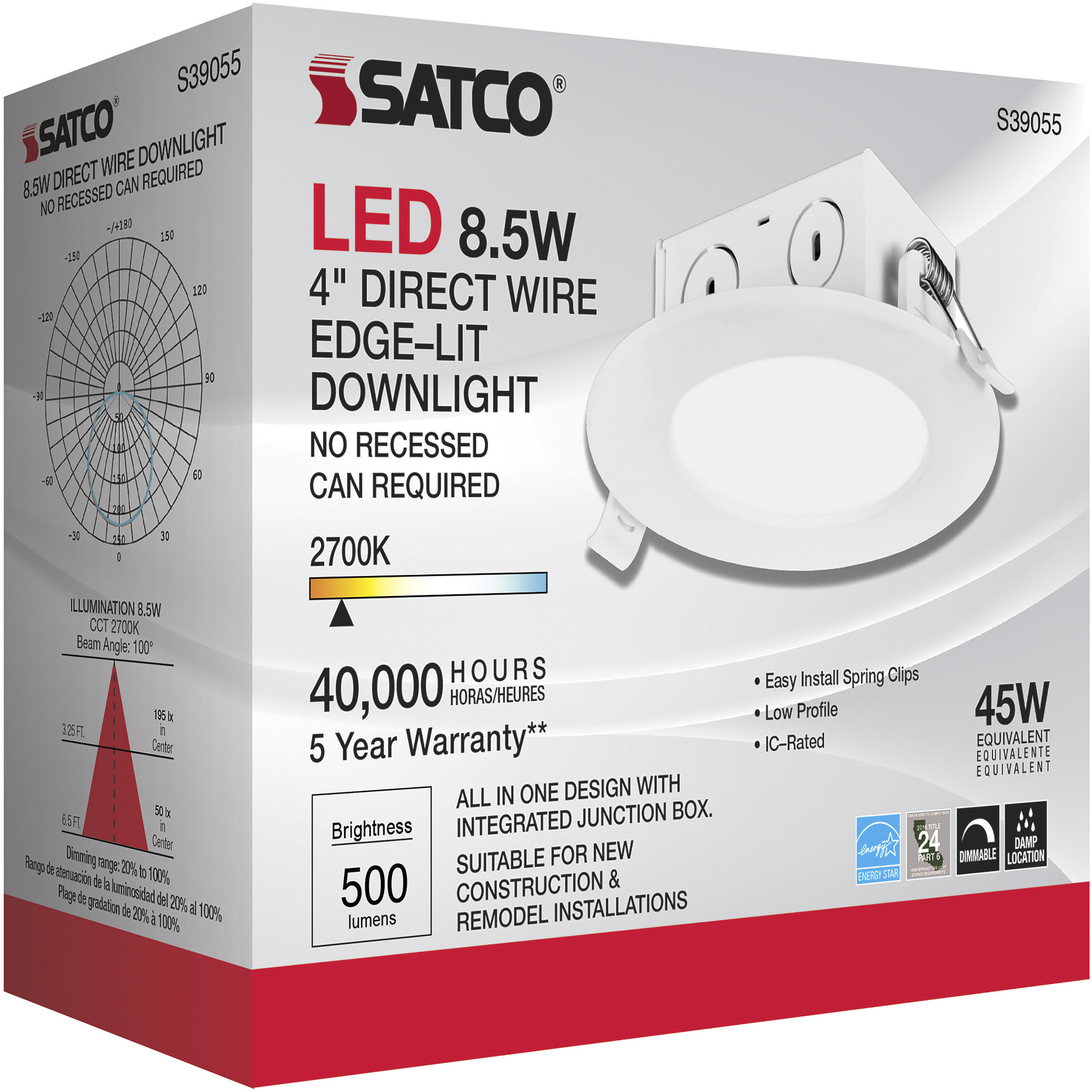 Edgewood LED Module White Recessed