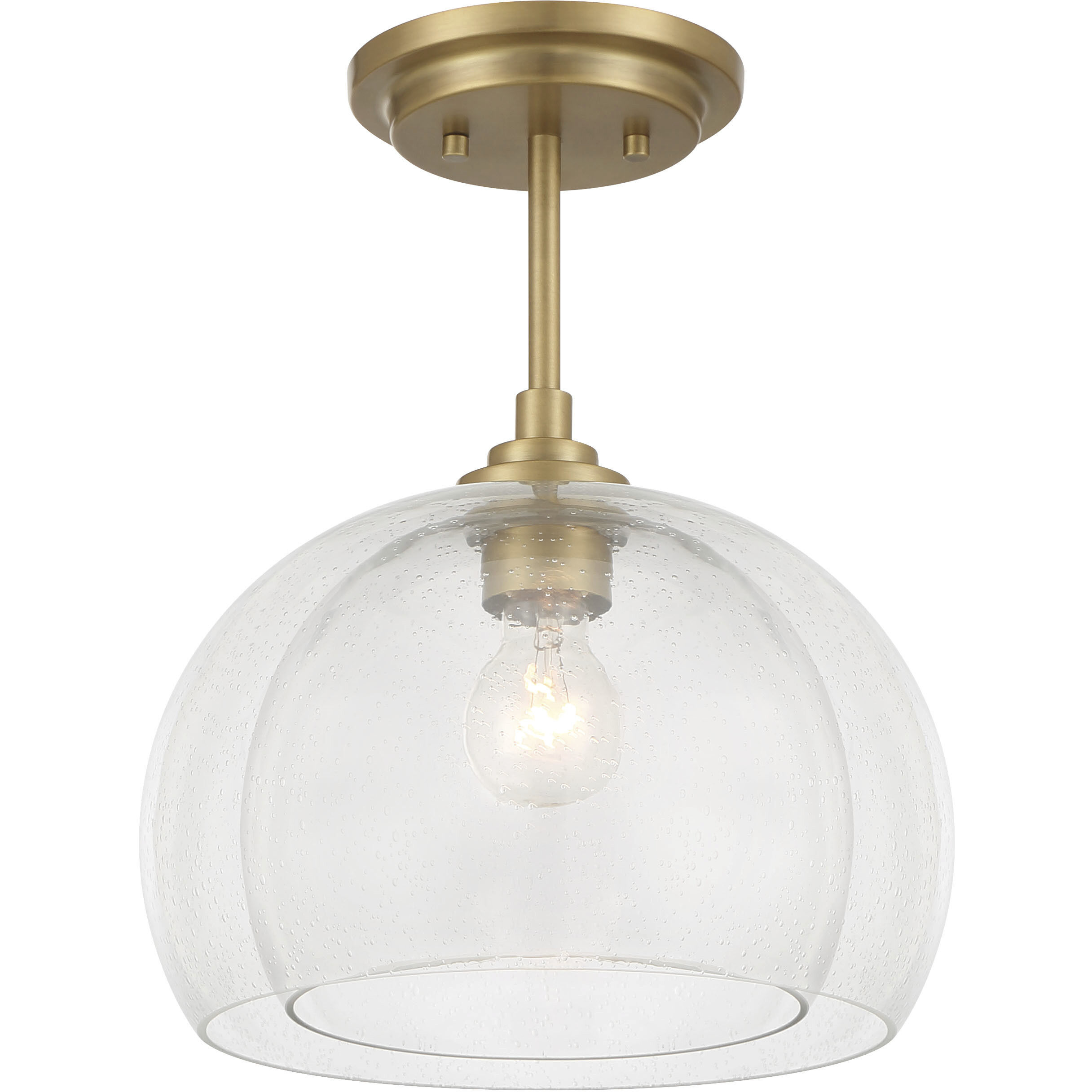 Glint 1 Light 12 inch Legacy Brass Convertible Semi Flush/Pendant Ceiling Light