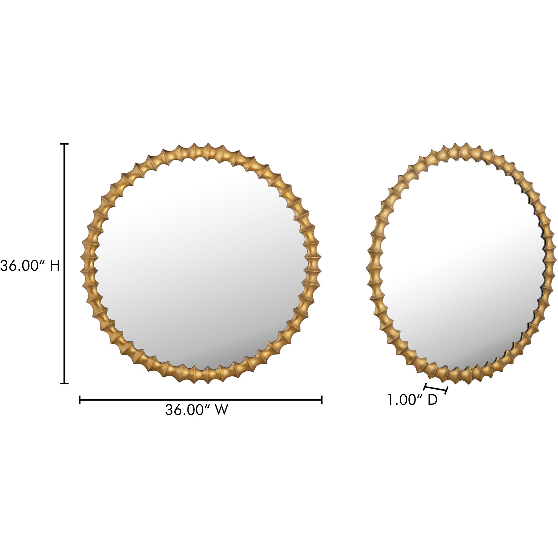 Whitby 36 X 36 inch Yellow Mirror