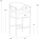 Heloise 36 inch Bravo Black Counter Stool in Cantina Black