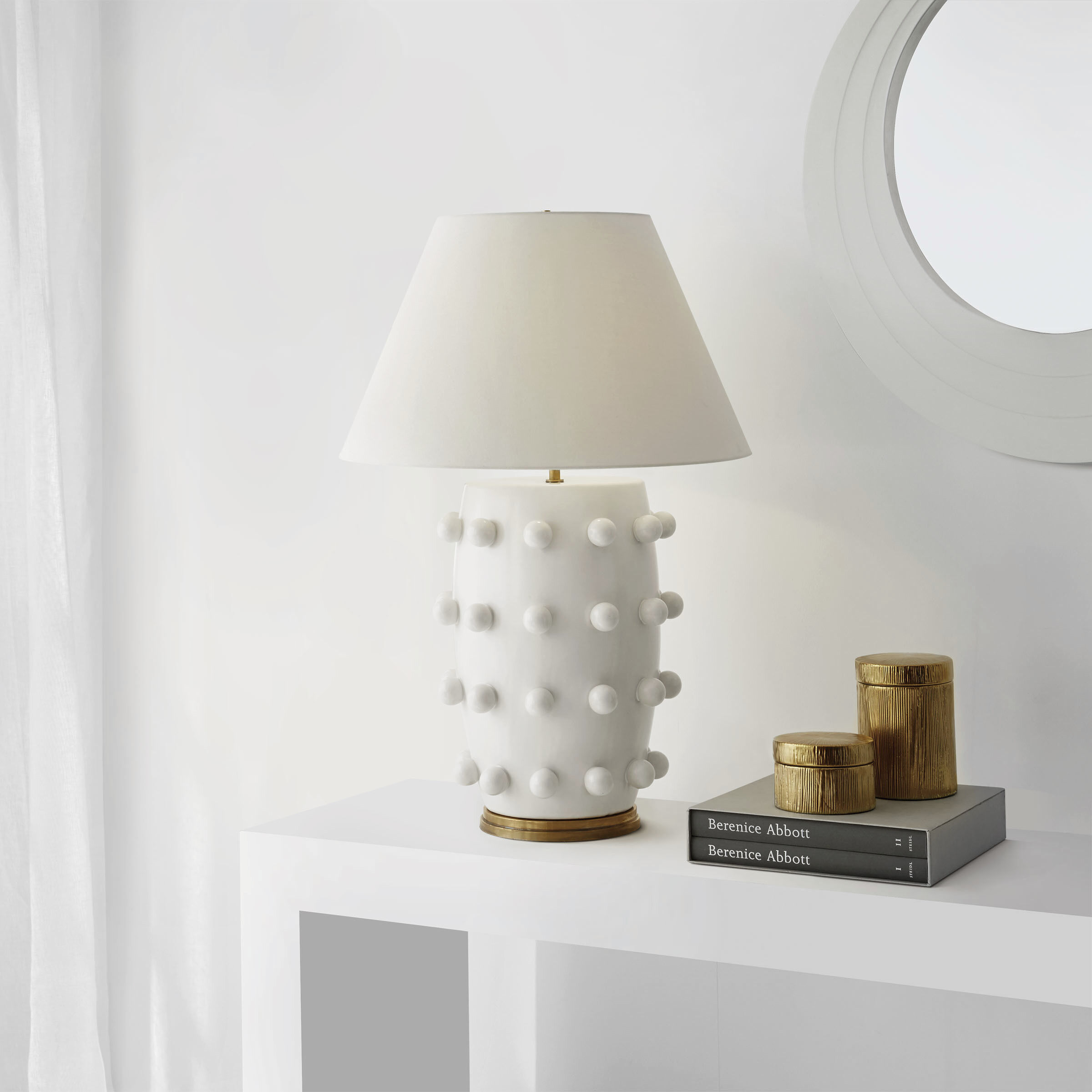 Kelly Wearstler Linden 34.25 inch 100 watt Plaster White Table Lamp Portable Light