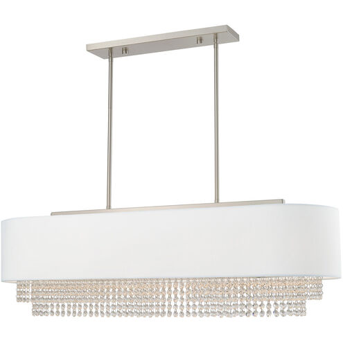 Carlisle 5 Light 41 inch Brushed Nickel Linear Chandelier Ceiling Light