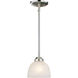 Paradox 1 Light 7 inch Brushed Nickel Mini Pendant Ceiling Light