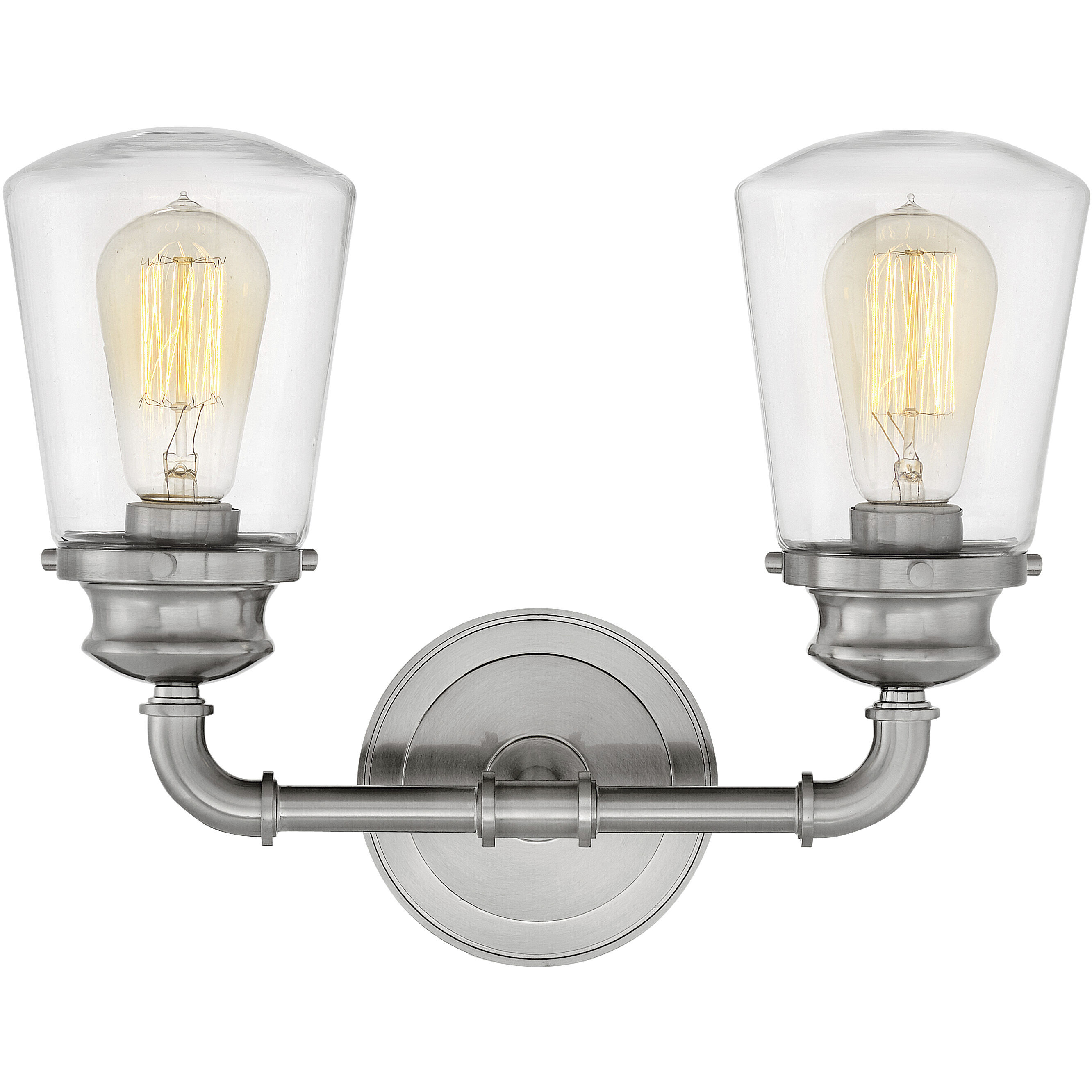 Fritz 2 Light 14.5 inch Brushed Nickel Vanity Light Wall Light