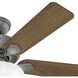 Swanson 44 inch Matte Silver with Autumn Walnut/Natural Wood Blades Ceiling Fan