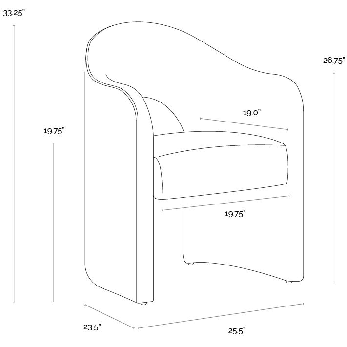 Anaya Altro Cappuccino Dining Armchair