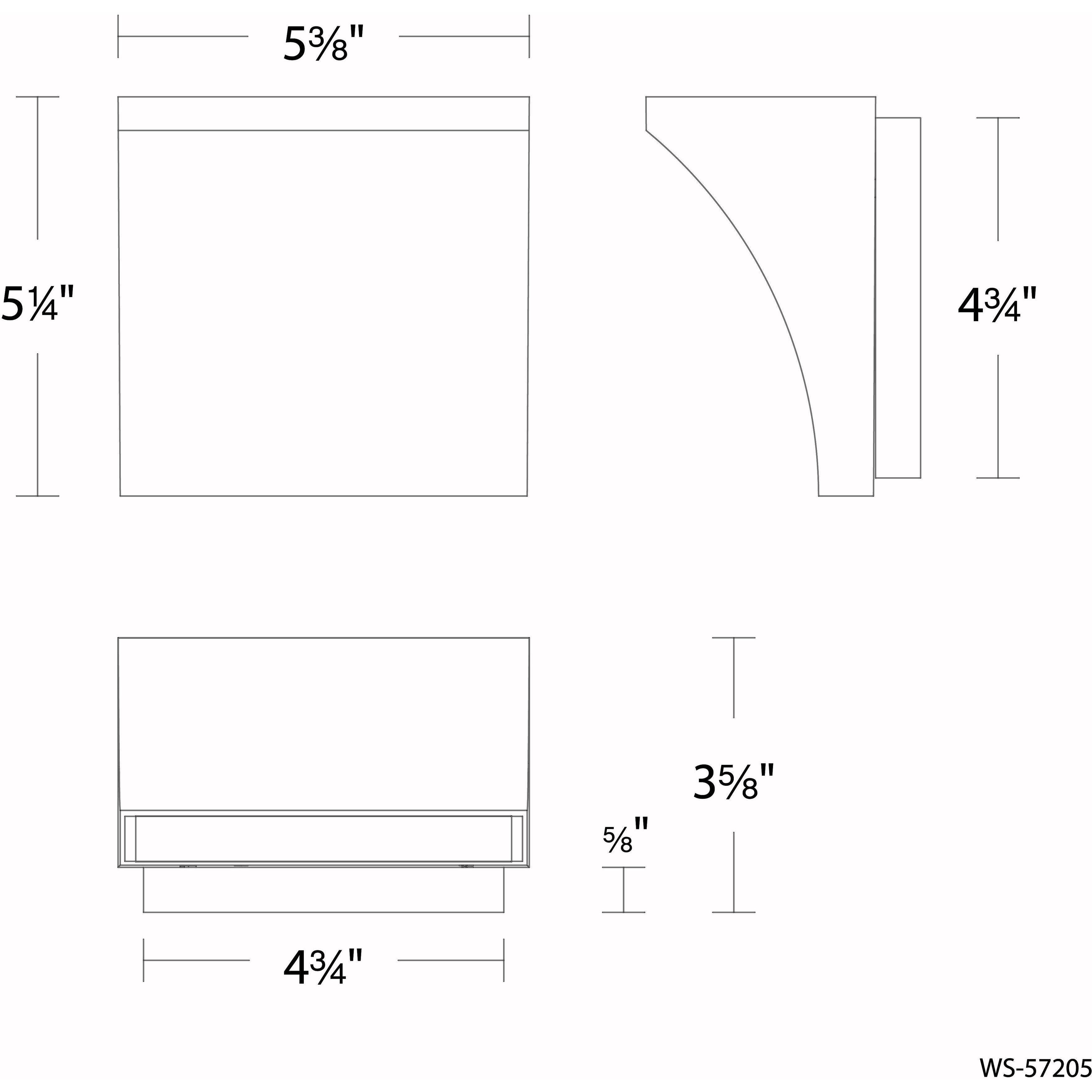 Cornice Wall Sconce Wall Light in 3500K, Black, dweLED