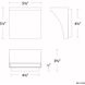 Cornice Wall Sconce Wall Light in 3000K, White, dweLED