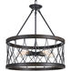 Amazon 5 Light 23 inch Gun Metal Drum Shade Chandelier Ceiling Light