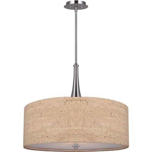 Eden 3 Light 22 inch Brushed Nickel Chandelier Ceiling Light