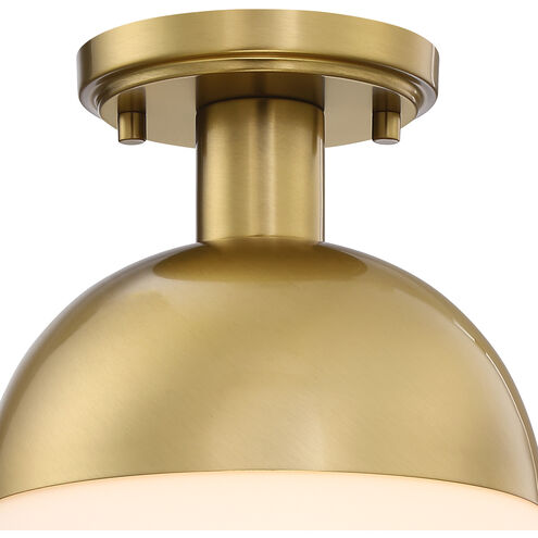 Linden 1 Light 8 inch Brushed Gold Semi Flush Mount Ceiling Light