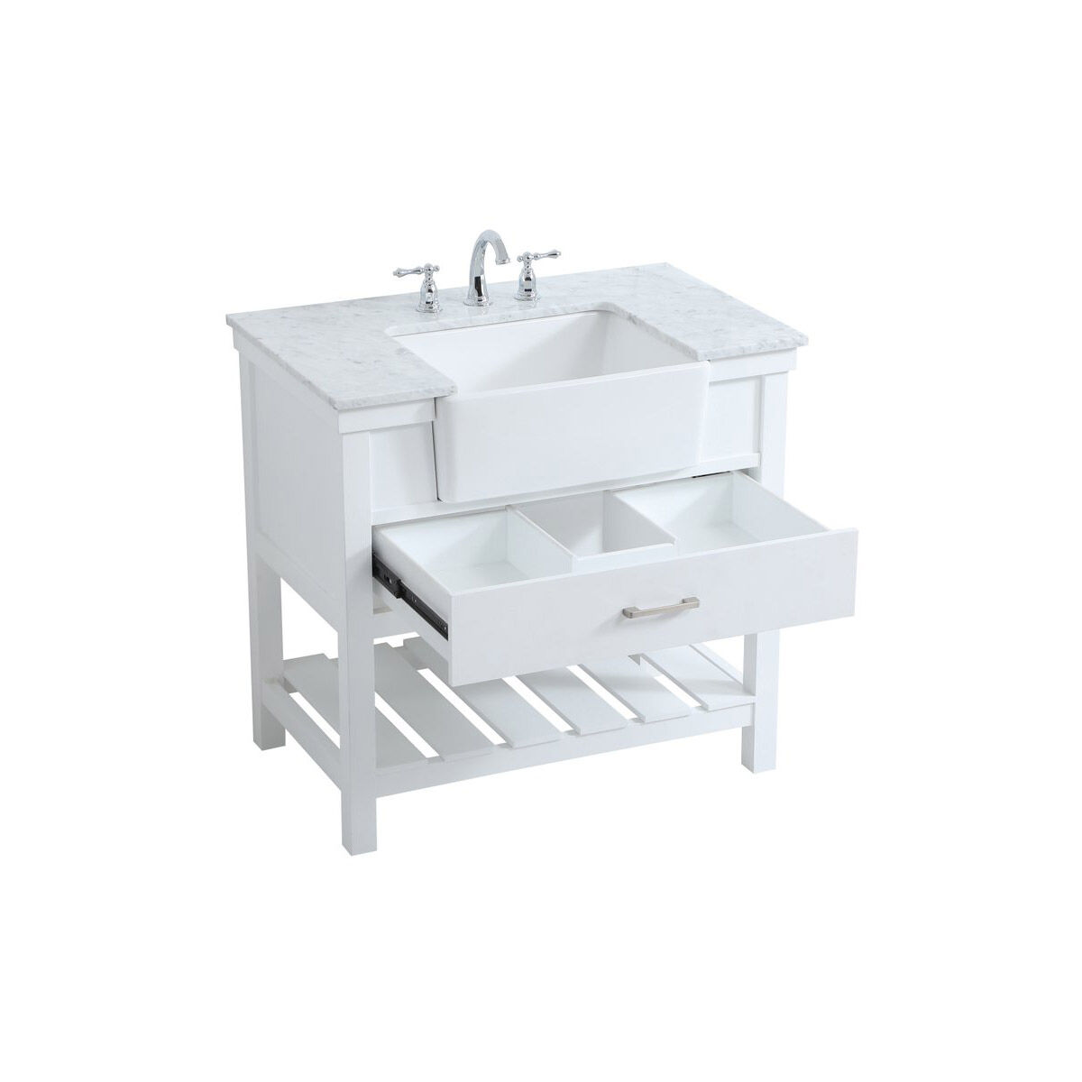 Clement 36 X 22 X 34 inch White Bathroom Vanity Cabinet