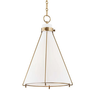 Eldridge 1 Light 15.5 inch Aged Brass Pendant Ceiling Light