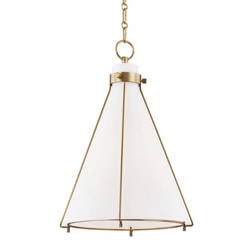 Eldridge 1 Light 15.5 inch Aged Brass Pendant Ceiling Light