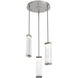 Tabulo LED Beige Silver Chandelier Ceiling Light, Multi-Port