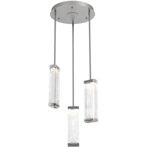 Tabulo LED Beige Silver Chandelier Ceiling Light, Multi-Port