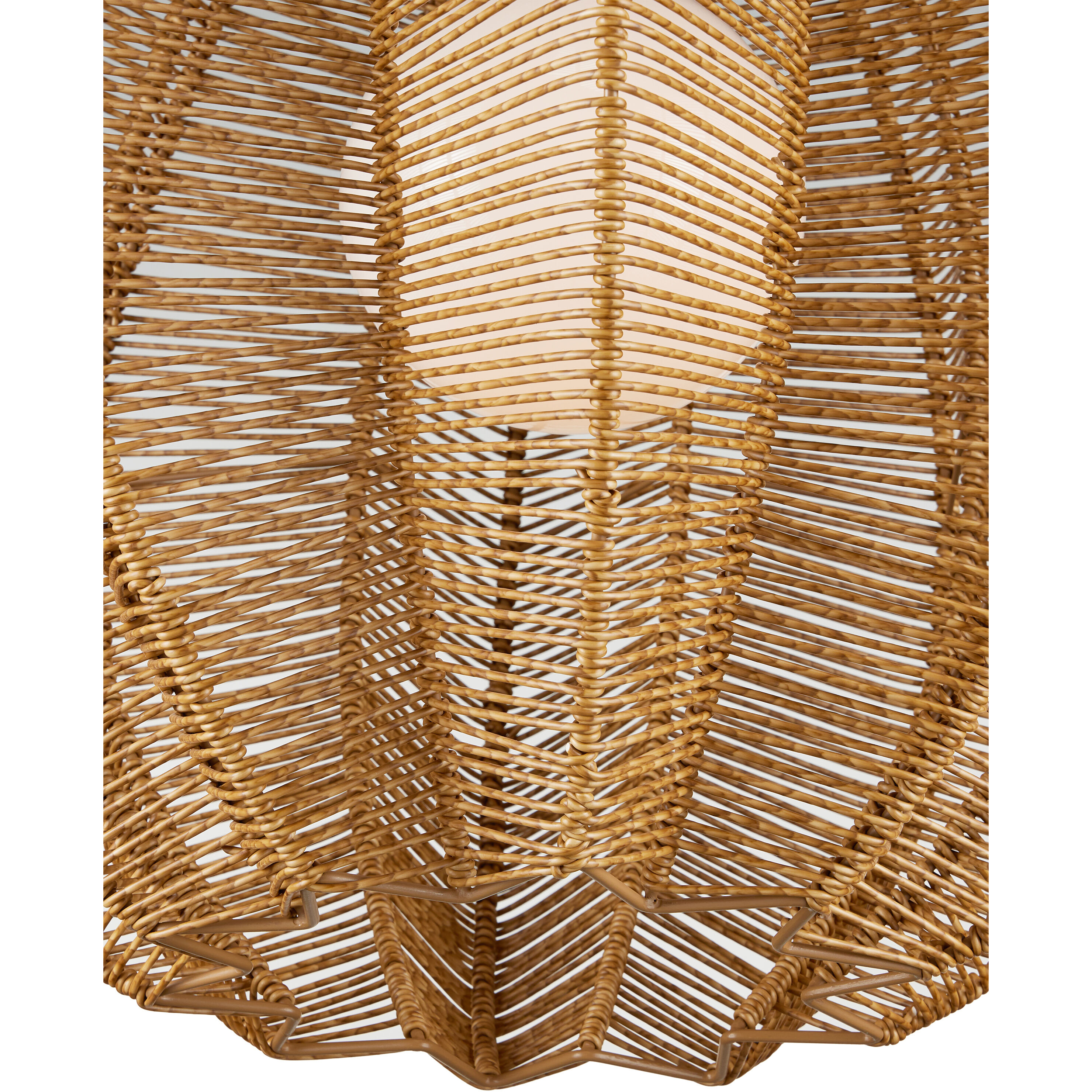 Barbary 1 Light 33.25 inch Natural/Black/Frosted White Outdoor Pendant