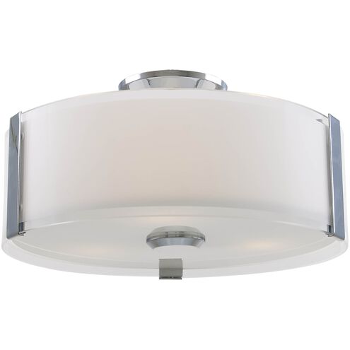 Zurich 3 Light 12 inch Chrome Flush Mount Ceiling Light