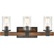 Annenberg 3 Light 22 inch Distressed Black Vanity Light Wall Light