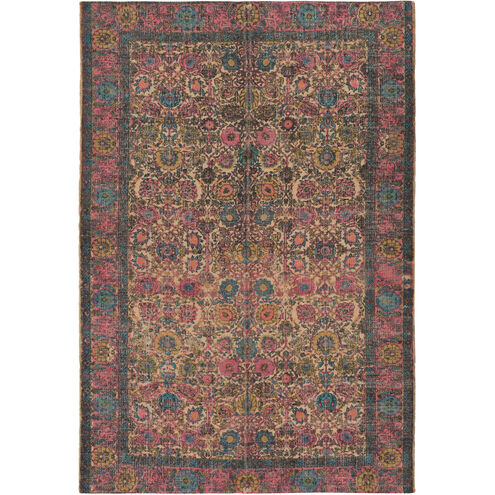Shadi 120 X 96 inch Neutral and Pink Area Rug, Jute, Cotton, and Polyester