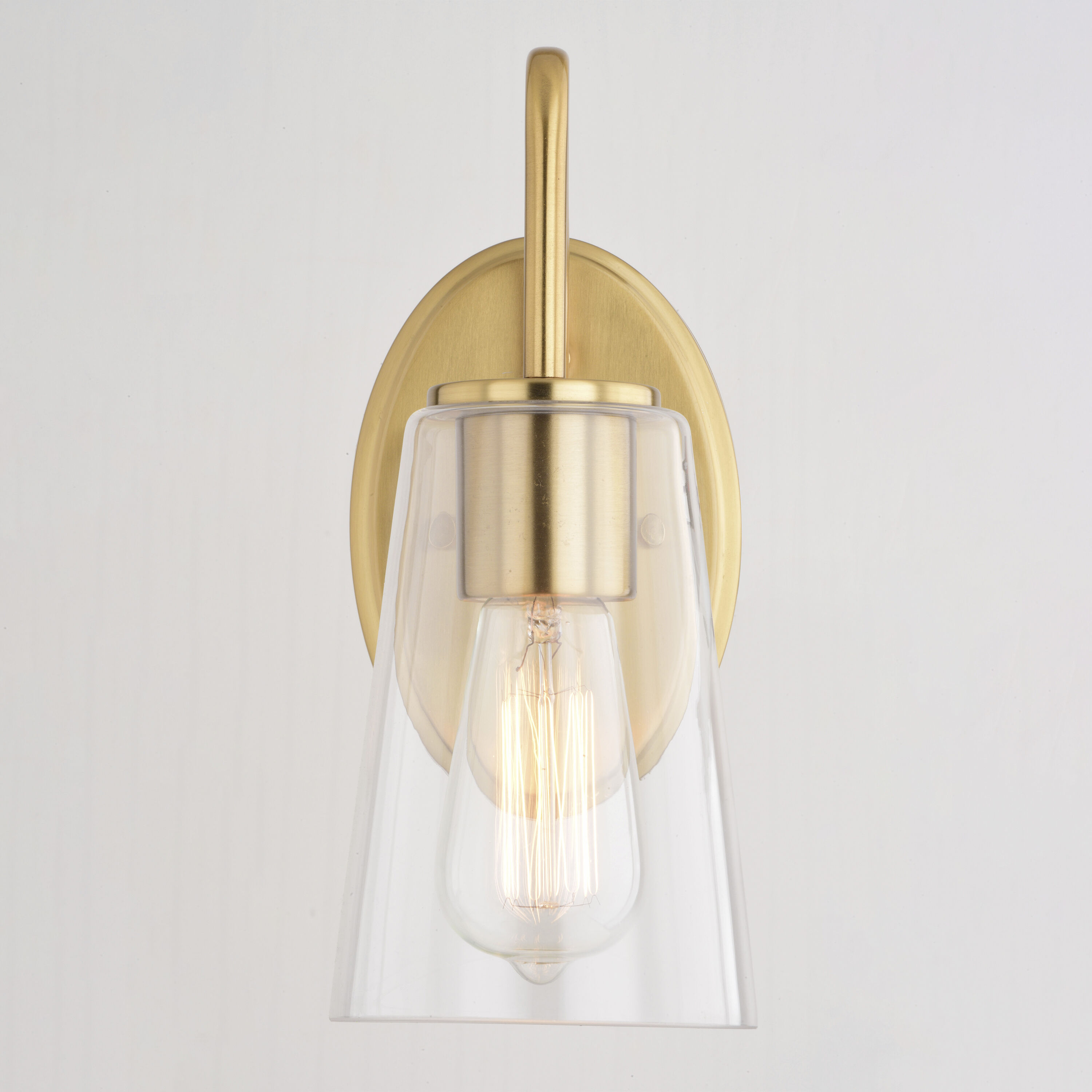 Beverly LED 7.75 inch Muted Brass Bathroom Light Wall Light in 1