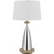 Lockport 31 inch 150.00 watt Chrome with Wood Table Lamp Portable Light