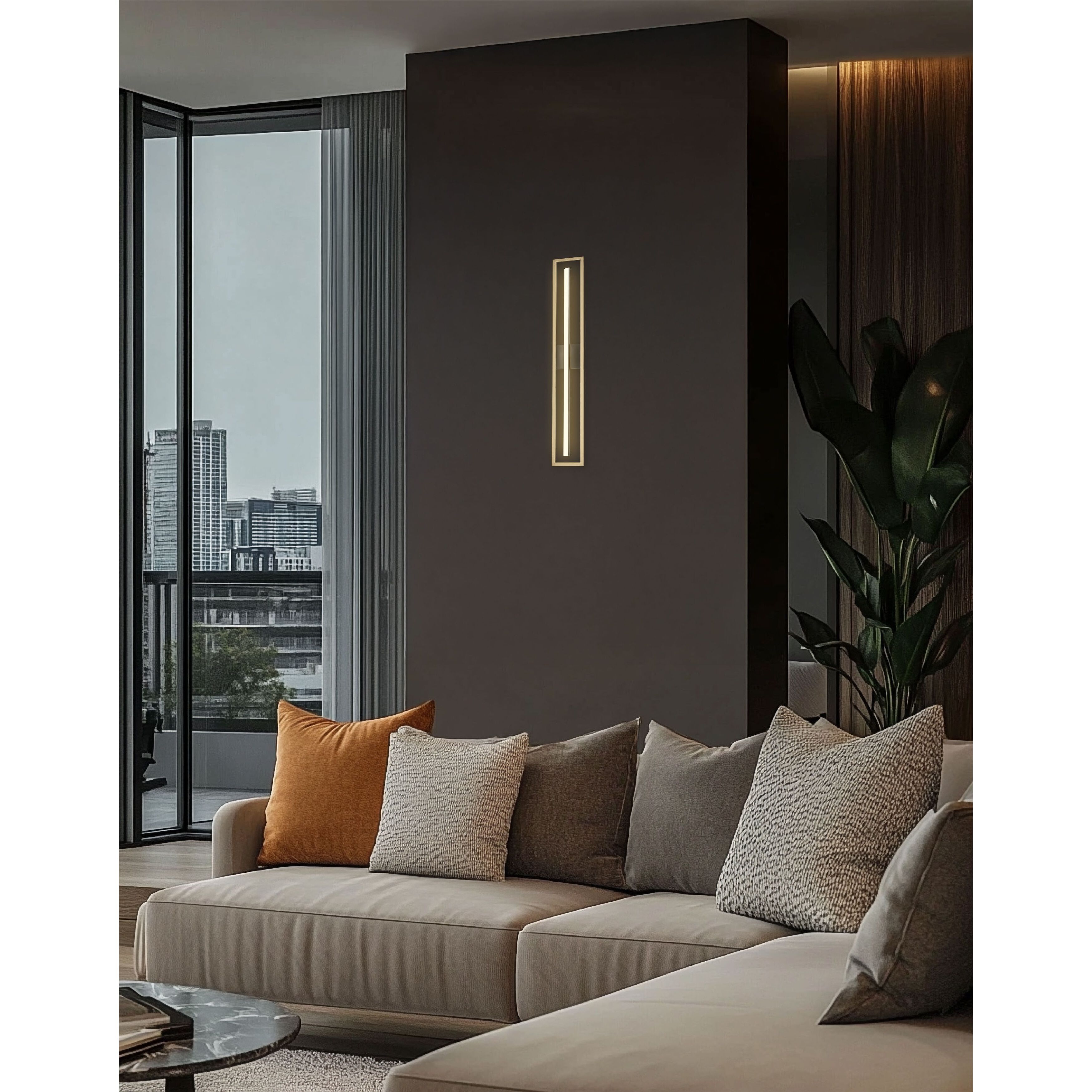 Arandel LED 5.75 inch Aged Brass and Matte Black Vanity Light Wall Light